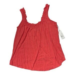 Dex Women’s Coral Sleeveless Pleated Stretchy Flowy Tank Top Size M NWT